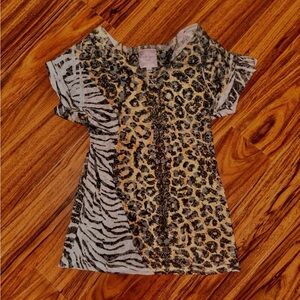 Romeo & Juliet Couture Animal Print Short Sleeve Tee